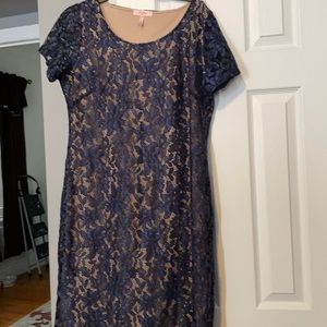 Lace blue dress